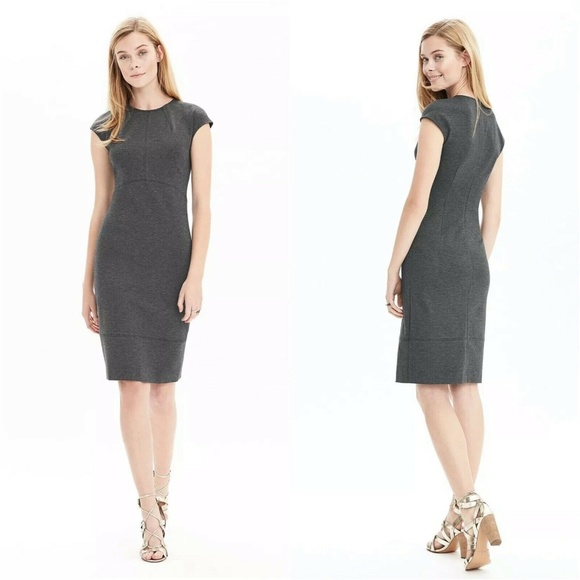 Banana Republic Dresses & Skirts - Banana Republic Gray Ponte Sheath Dress